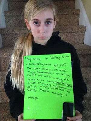 Hailey confiesa haber hecho bullying. Foto: Facebook