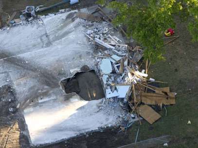 El socavón de Tampa que se tragó a un hombre en 2013. Foto: AP