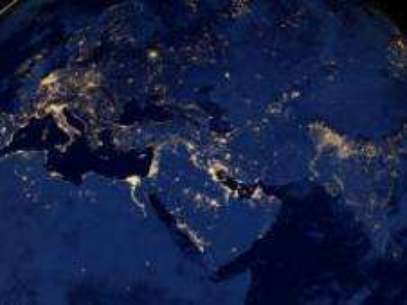 night satellite image. Photo: BBC / Copyright