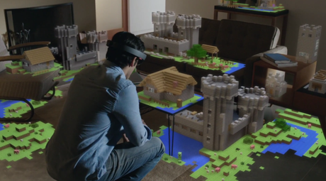  Imagine playing' Minecraft 'or surf the Internet with hand gestures and voice commands. Photo: Microsoft 