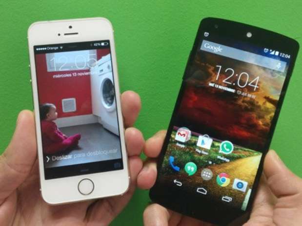 Nexus 5 y iPhone 5S. Foto: Computer Hoy