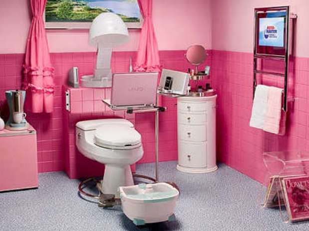 Baños color rosa y fucsia