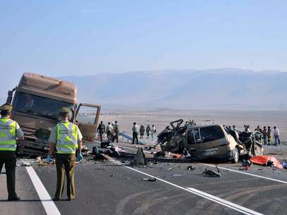 Imagen de la tragedia carretera Foto: Agencia Uno Imagen de la tragedia carretera Foto: Agencia Uno
